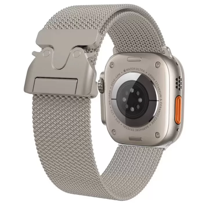 Apple Watch 10 46mm Zore Krd-25 Metal Hasır Kordon