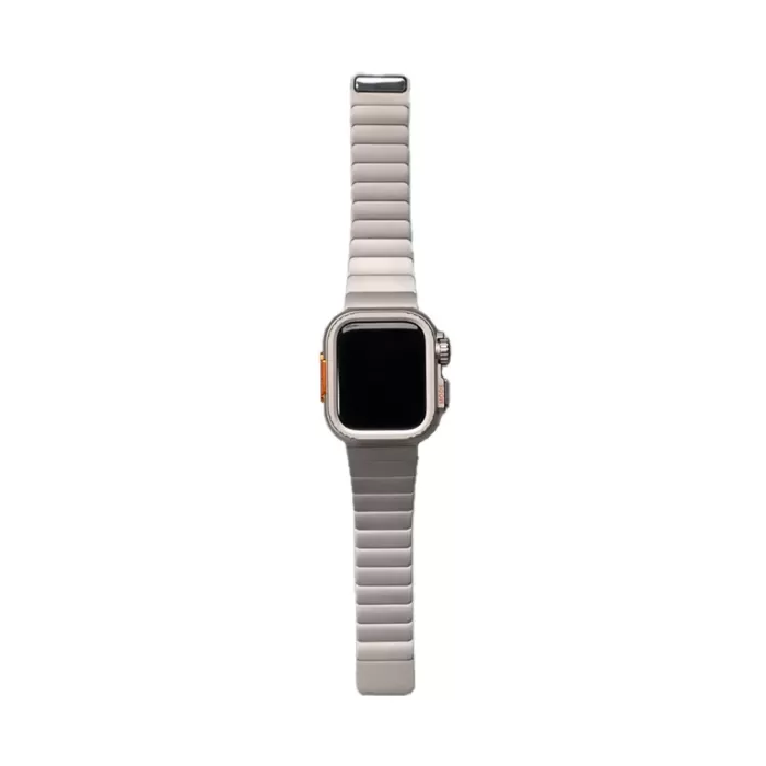 Apple Watch 7 45mm Zore Krd-126 Sert Kasa Koruyuculu Metal Kordon