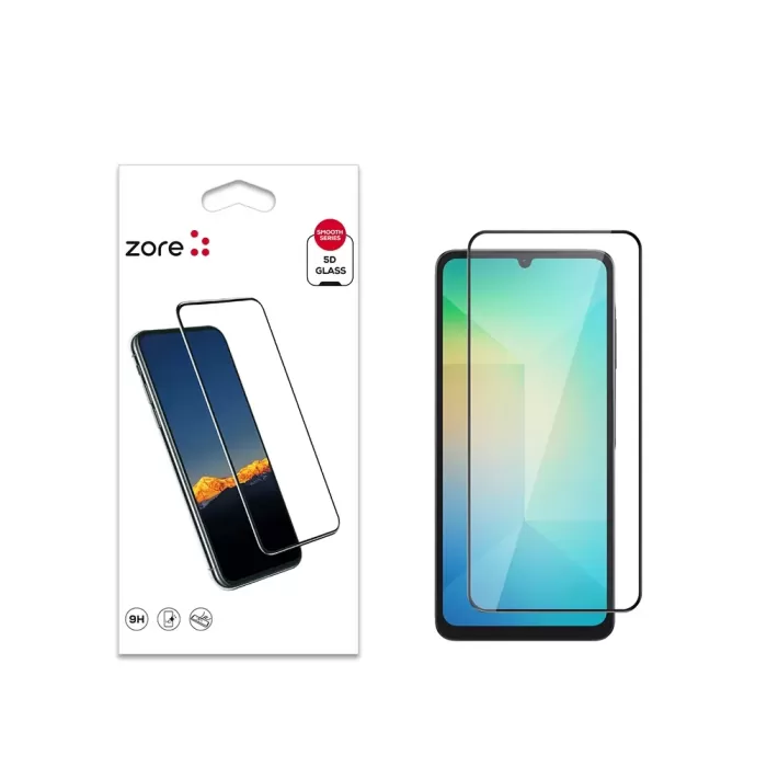 Galaxy A06 Zore Kenarları Kırılmaya Dayanıklı Cam Ekran Koruyucu