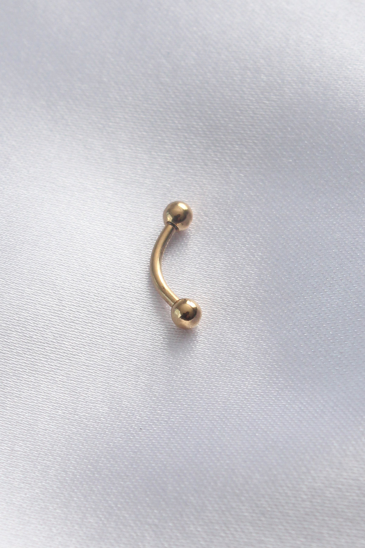 316L Cerrahi Çelik Gold Renk Minimal Toplu Banana Piercing