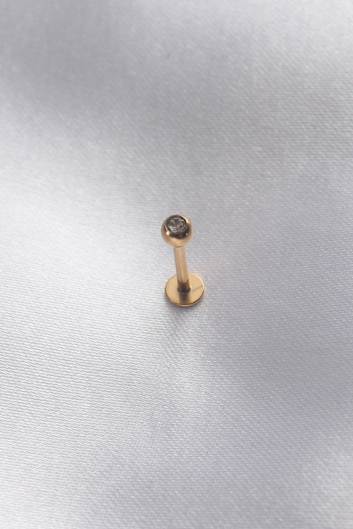 316L Cerrahi Çelik 8 mm Gold Renk Dudak Piercing