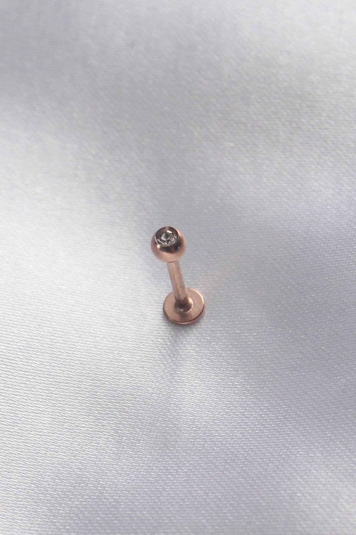 316L Cerrahi Çelik 8 mm Rose Renk Dudak Piercing