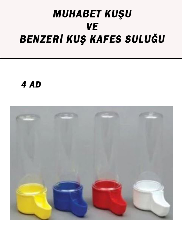 Muhabbet kuşu ve benzeri kuş Suluğu 4 ad