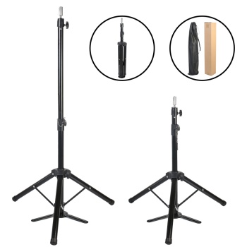 Özel Kuaför    Eğitim Mankeni İçin Ayaklı Metal Tripod / Siyah + Taşıma Çantası