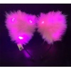 Pembe Peluşlu Pofuduk Kürklü Led Işıklı Lüks Parti Tacı 20x18 cm