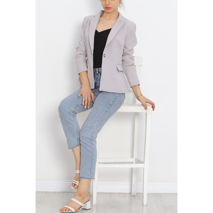 Blazer Ceket Gri