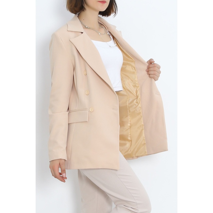 Blazer Ceket Bej