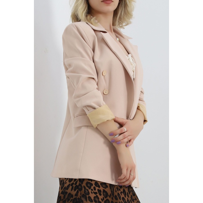 Blazer Ceket Vizon