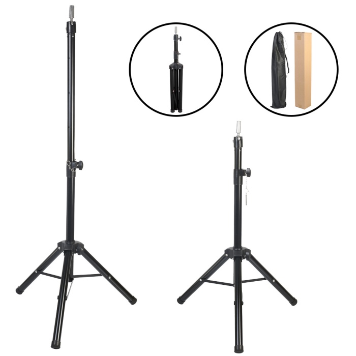 Özel Kuaför    Eğitim Mankeni İçin Metal Tripod / Siyah + Taşıma Çantası