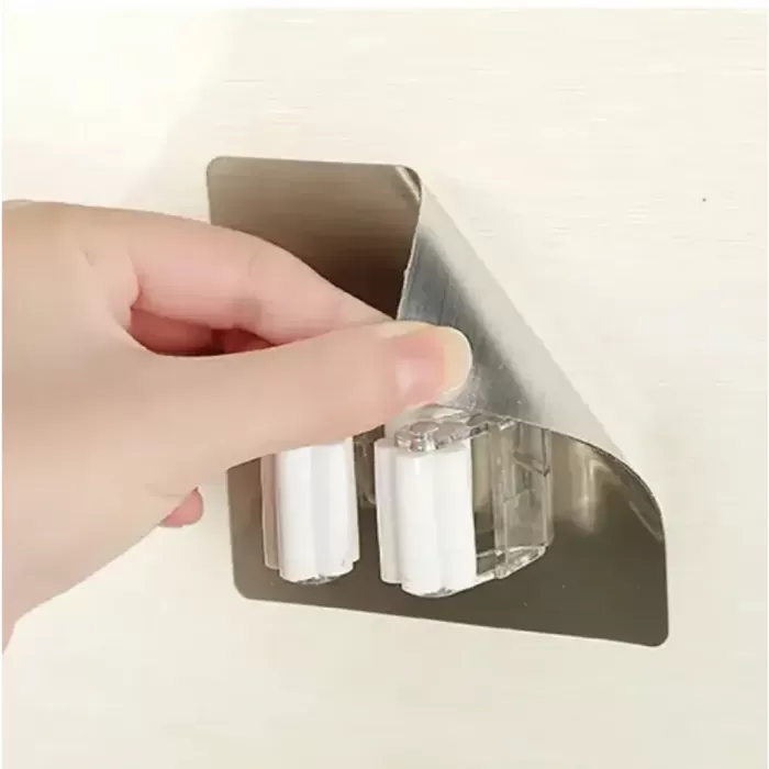 Gold Duvara Monte Mop ve Paspas Tutucu Yapışkanlı, Dayanıklı Plastik,Organizer, Mutfak & Banyo İçin