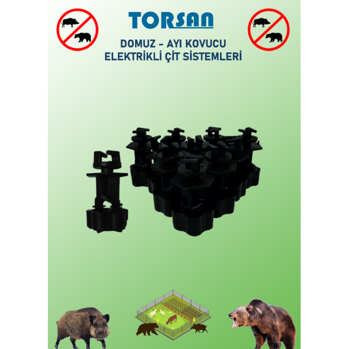 TORSAN 220V ADAPTÖRLÜ EKO PLUS 1500 Elektrikli Çit Sistemi ( Domuz - Ayı Kovucu ) 1500MT