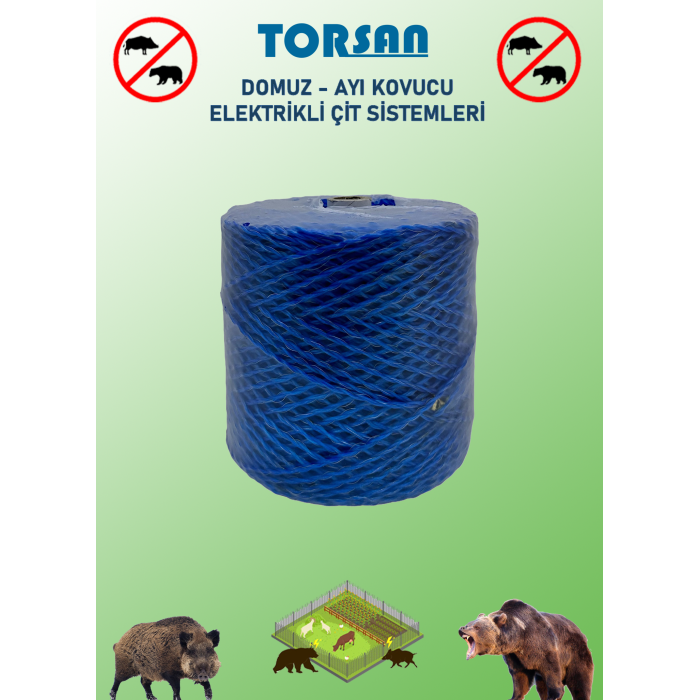 TORSAN 220V ADAPTÖRLÜ EKO PLUS 2000 Elektrikli Çit Sistemi ( Domuz - Ayı Kovucu ) 2000MT