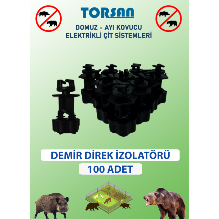 Elektrikli Çit Tel Demir İzolatör 100 ADET