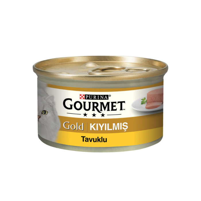 gourmet gold kıyılmış tavuklu kedi konserve maması 85 gr