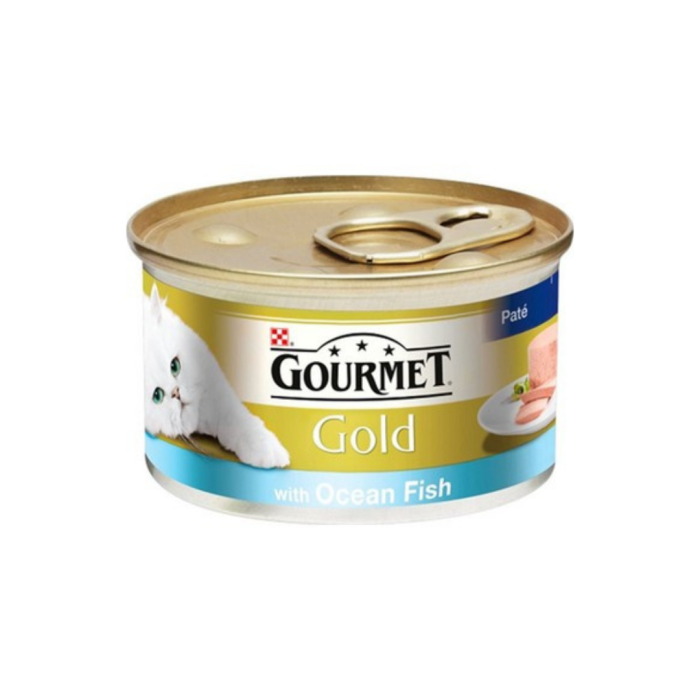 gourmet gold okyanus balıklı ve sebzeli kedi konserve maması 85 gr