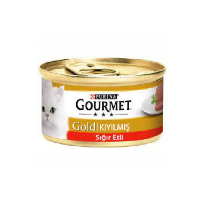 gourmet gold kıyılmış sığır etli kedi maması 85 gr