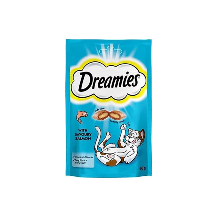 dreamies içi dolgulu somonlu kıtır kedi ödülü 60 gr