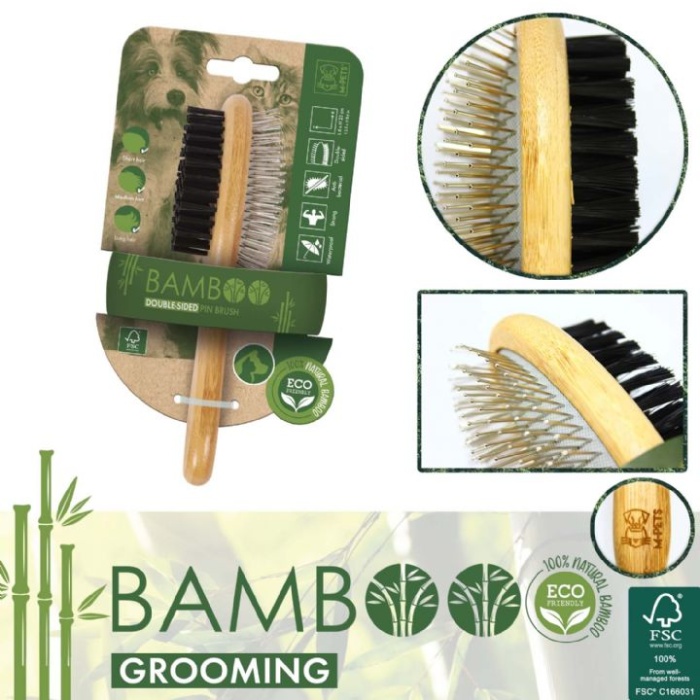 M-PETS BAMBOO ÇİFT TARAFLI FIRÇA