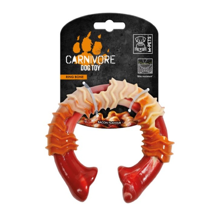 M-PETS CARNIVORE DOG TOY RING BONE PASTIRMA AROMALI