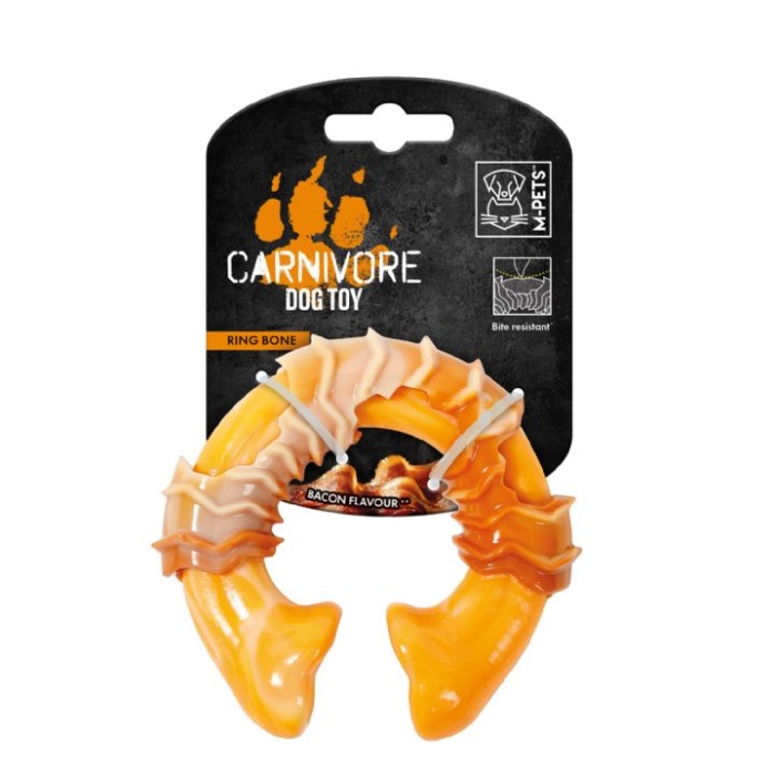 M-PETS CARNIVORE DOG TOY RING BONE PASTIRMA AROMALI