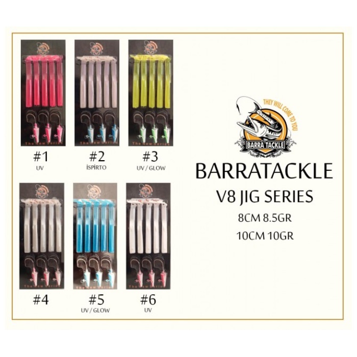 Barra Tackle V8 8 cm 5.5 gr Silikon Yem