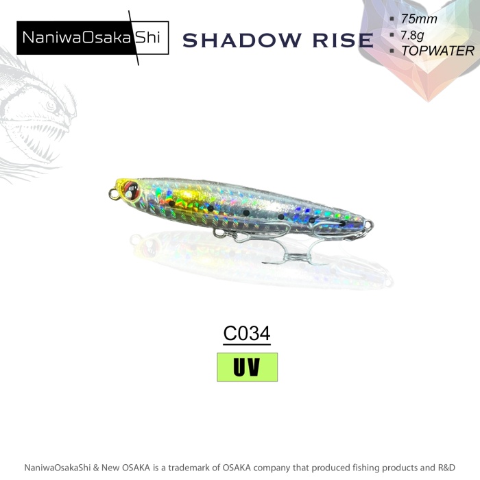 Naniwa Osaka Shi SHADOW RISE 75MM 7.8G Su Üstü Maket