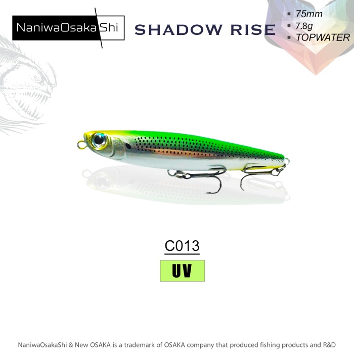 Naniwa Osaka Shi SHADOW RISE 75MM 7.8G Su Üstü Maket