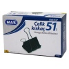 MAS-937 ÇELİK KISKAÇ 51MM ( 12PCS ) OMEGA KOLLU CİLT KISKAÇI*1X24