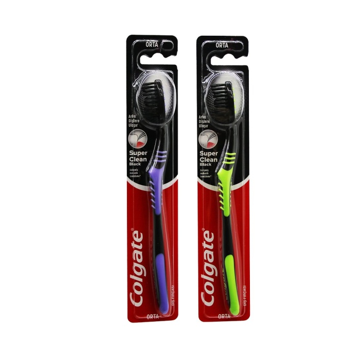 COLGATE SÜPER CLEAN BLACK ORTA DİŞ FIRÇASI*12=K