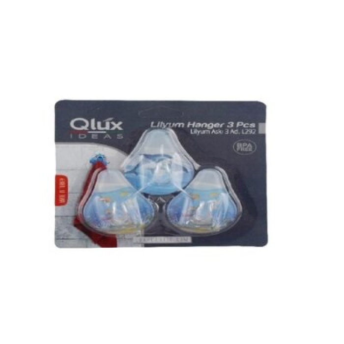 QLUX L-00292-L-00787 ( 3PCS ) LİLYUM YAPIŞKANLI ( MİKA KRİSTAL PLASTİK ) ASKI*60