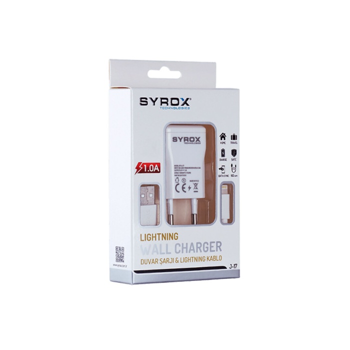 SYROX SYX-J17 İPHONE ( USB ) SET LIGHTNING EV ŞARJ ALETİ 1.0A*200