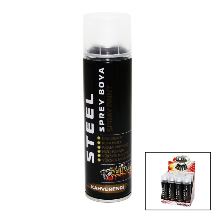 STEEL ( KAHVERENGİ ) SPREY BOYA 200ML*12X8