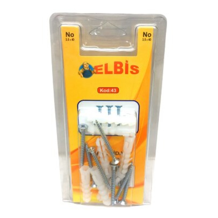 ELBİS-43  3.5X40 DÜBELLİ SUNTA VİDA *12X24