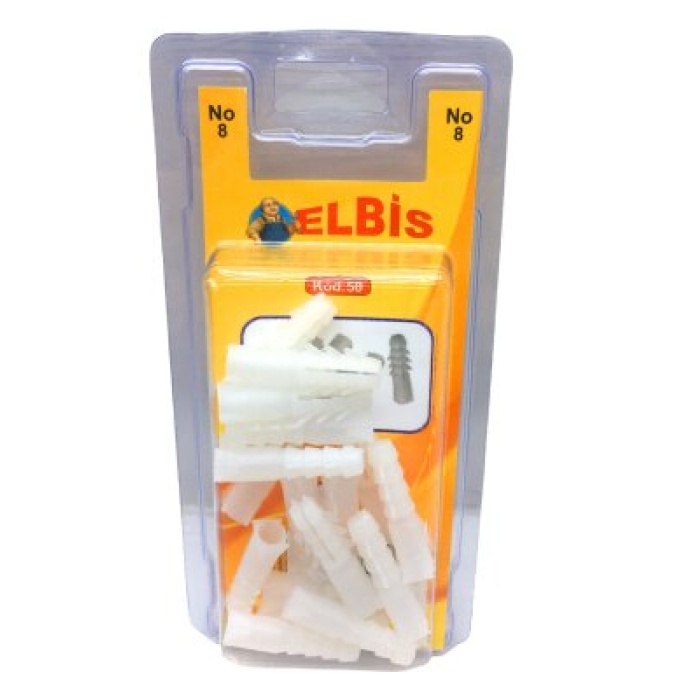 ELBİS-50  NO-8 DÜBEL BEYAZ *12X24