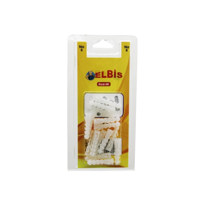 ELBİS-48  NO-6 DÜBEL BEYAZ*12X24