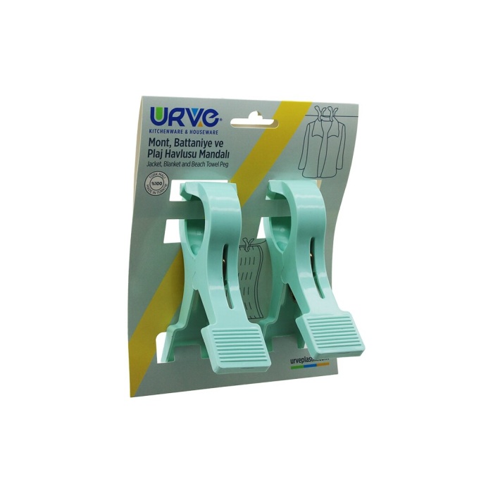 URVE UR-3280 MONT & BATTANİYE & PLAJ HAVLUSU MANDALI ( MEGA & RENKLİ PLASTİK )*36