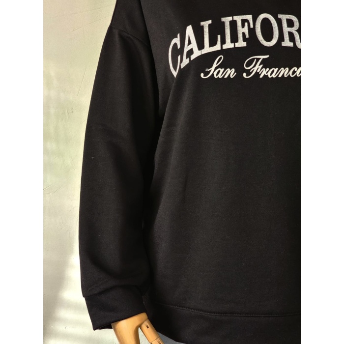 2 İplikli CALIFORNIA Baskılı Kadın Sweatshirt