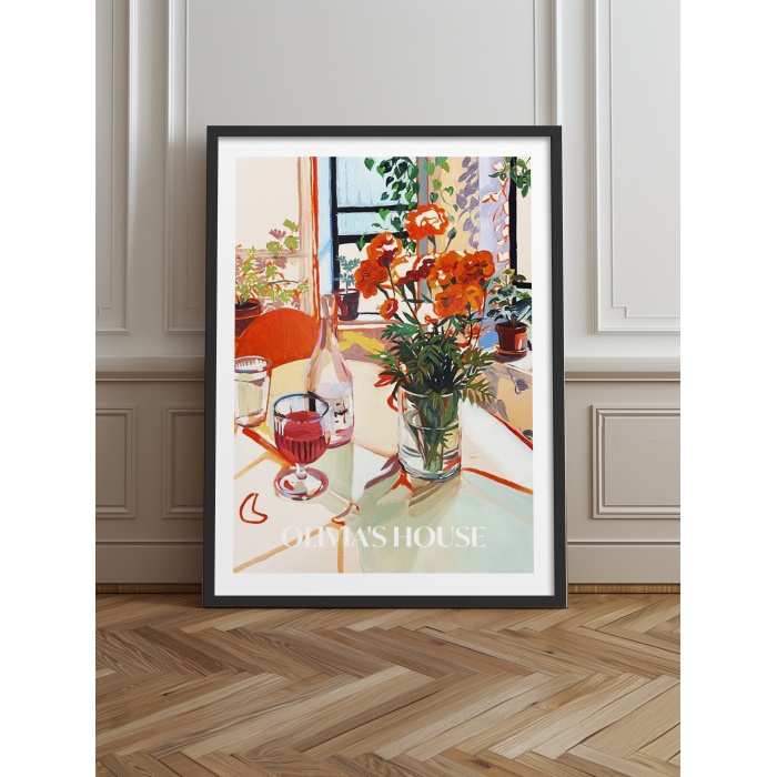 HOMEPACK AHŞAP ÇERÇEVELİ TEK PARÇA TABLO POSTER TABLO TK/724