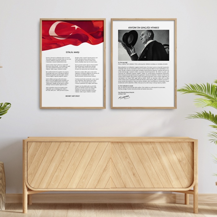 HOMEPACK AHŞAP ÇERÇEVELİ (tüm renkler) İKİ PARÇA TABLO SETİ POSTER TABLO SETİ İKİLİ/013