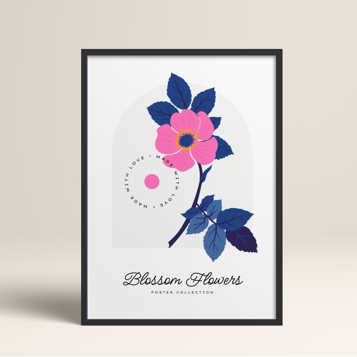 HOMEPACK AHŞAP ÇERÇEVELİ (tüm renkler) BLOSSOM TABLO  POSTER TABLO SETİ BLOSSOM/019