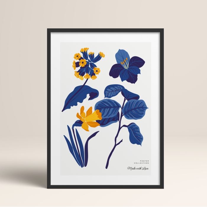 HOMEPACK AHŞAP ÇERÇEVELİ (tüm renkler) BLOSSOM TABLO  POSTER TABLO SETİ BLOSSOM/023