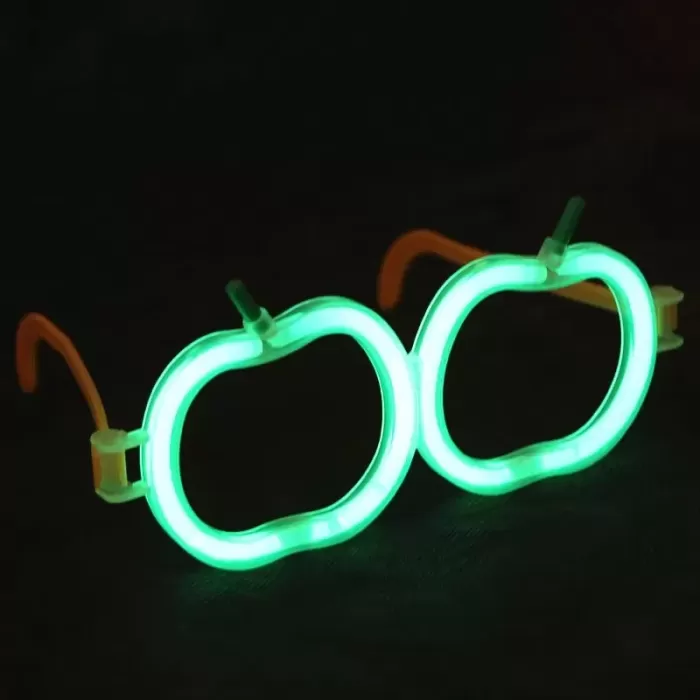 Glow Stick Karanlıkta Parlayan Elma Gözlük 12 Adet