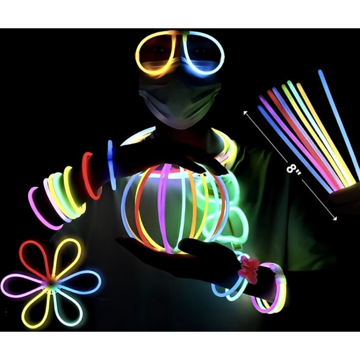 Karanlıkta Parlayan Fosforlu Neon Glow Stick Parti Çubukları