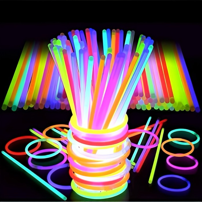 Karanlıkta Parlayan Fosforlu Neon Glow Stick Parti Çubukları