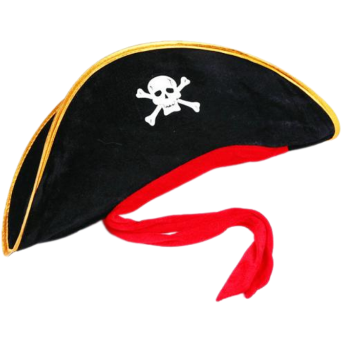 Jack Sparrow Temalı Denizci Kadife Korsan Şapkası Yetişkin Boy Kostüm ve Parti Aksesuarı