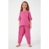 U.s. Polo Assn Thin Strip Fuşya Kız Çocuk Kısa Kol Pijama Takım