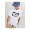 Jack&Jones O Yaka Beyaz Erkek %100 Pamuk T-Shirt 12253442