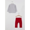 U.s. Polo Assn Lisanslı Yakalı Grimelanj Erkek Bebek Uzun Kol Sweatshirt Takım