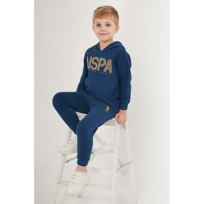 U.S. Polo Assn Elegants Koyu Mavi Erkek Çocuk Eşofman Takımı