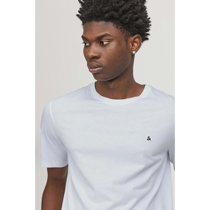 Jack&Jones 12253778 JJEPAULOS TEE SS CREW NECK - BEYAZ - 5XL - ST07141-BEYAZ-5XL